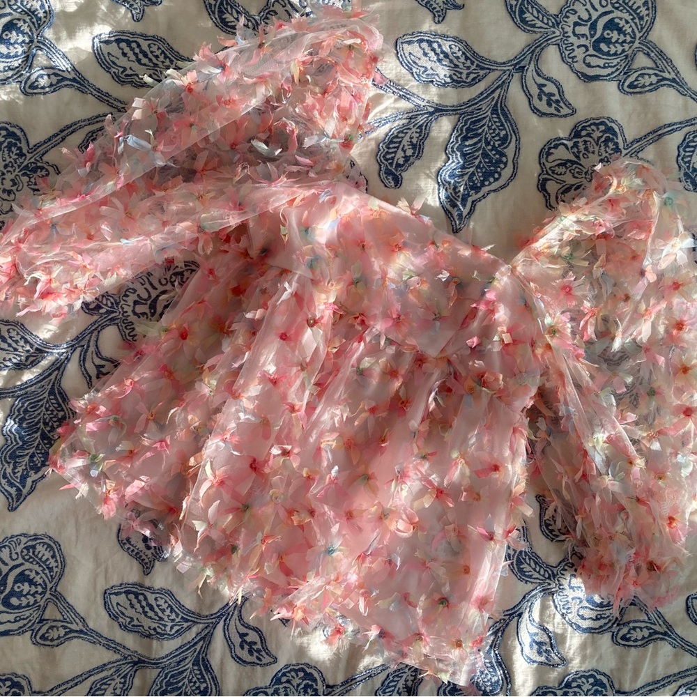 peplum sprinkle half sleeve blouse